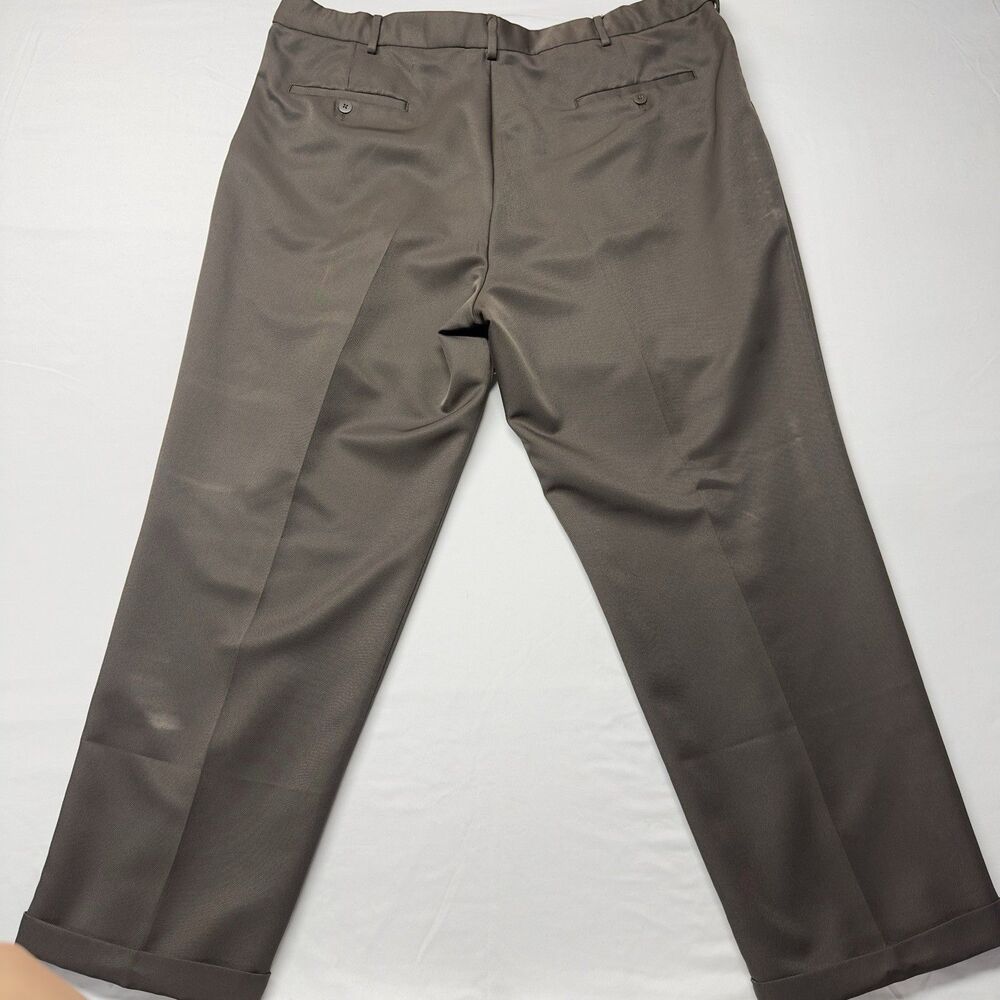Savane Comfort Plus Men's Dress Pants Taupe/ Tan, Cupped, 90s Vintage, 42/30 - Picture 2 of 6